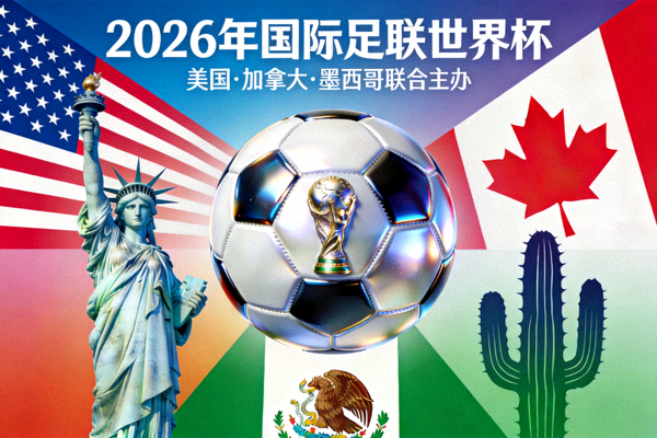 2026年国际足联世界杯概念图 - 三国联合主办标志性景观